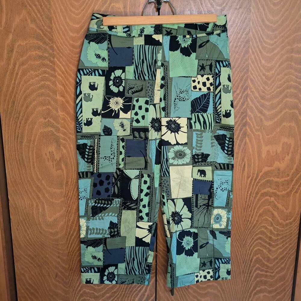 Bette & Court multicolor safari print capri pants - size 6